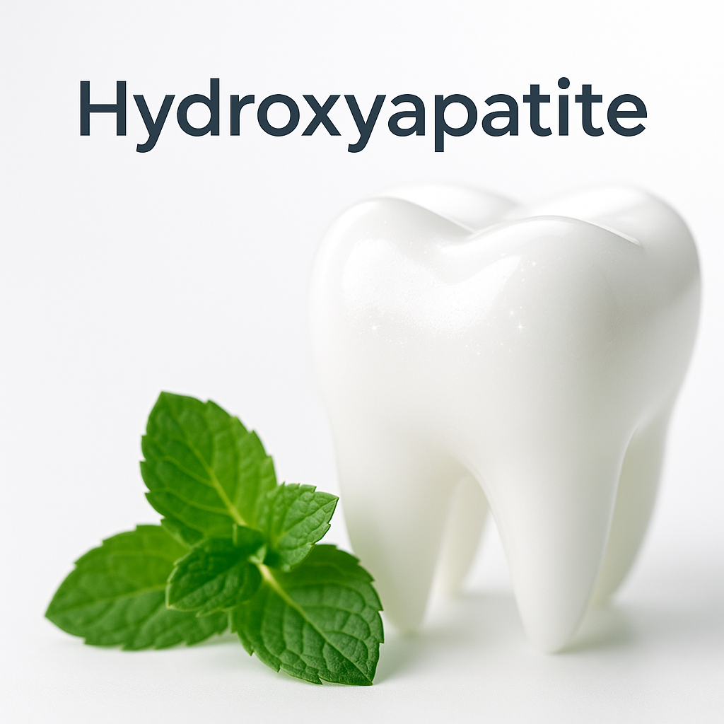 Hydroxyapatite toothpaste rebuilds enamel and supports a healthy oral microbiome