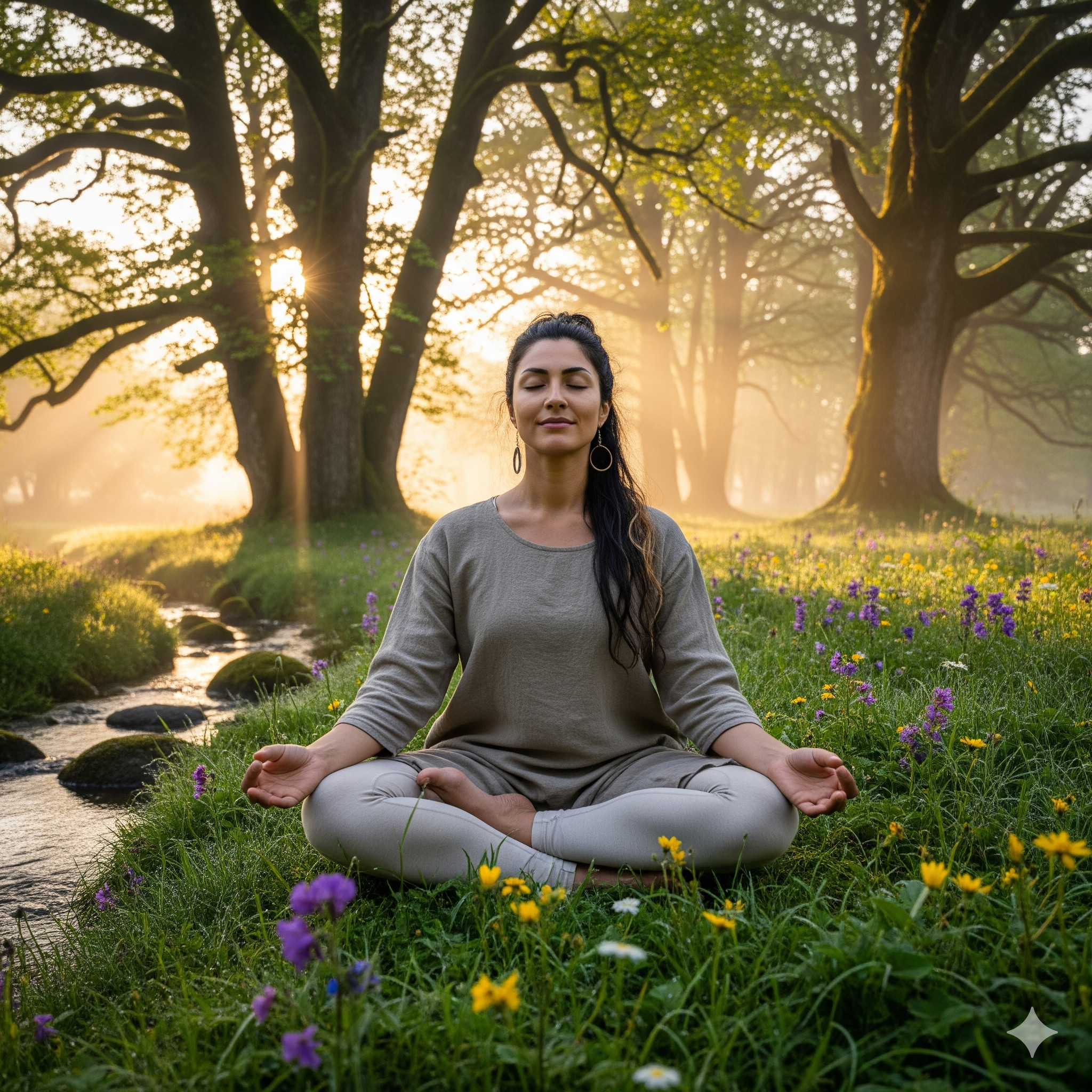 girl meditating